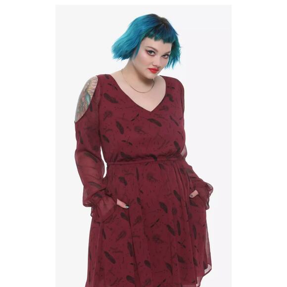 Harry Potter Sheer Cold Shoulder Dress Plus Size 2X - Picture 1 of 8